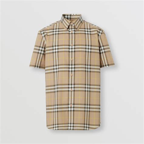 camicia burberry maniche corte uomo|Camicia in spugna di cotone (Salt) .